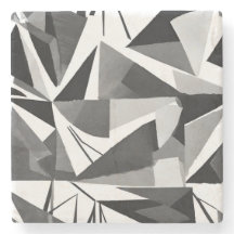 Acuarela geométrica moderna abstracta en blanco y 
