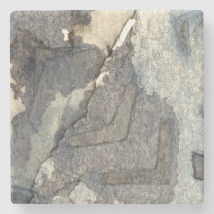 Posavasos De Piedra acuarela gris-azul 2 del fondo