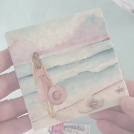 Posavasos De Piedra Acuarela Por El Único