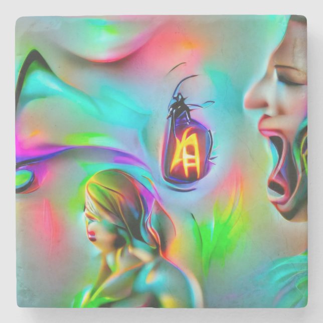 Posavasos De Piedra Acusticofobia (Anverso)