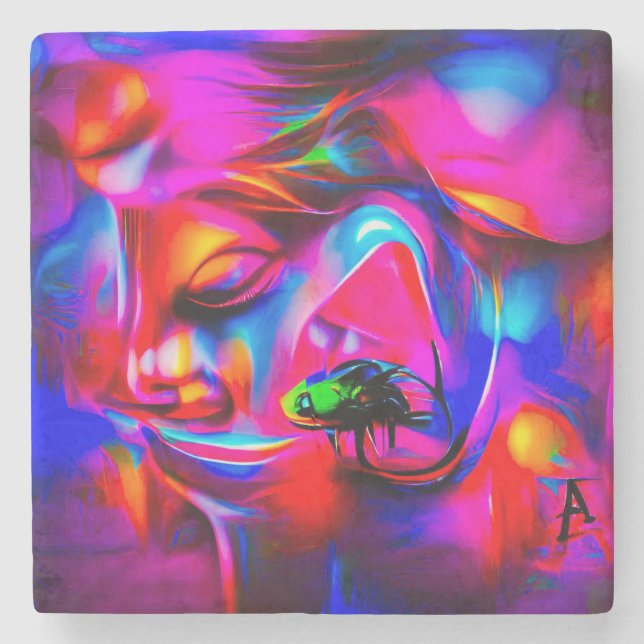 Posavasos De Piedra Acusticofobia 2 (Anverso)