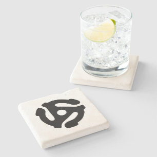 Posavasos De Piedra adaptador de vinilo de 7 pulgadas 45 rpm inserto h