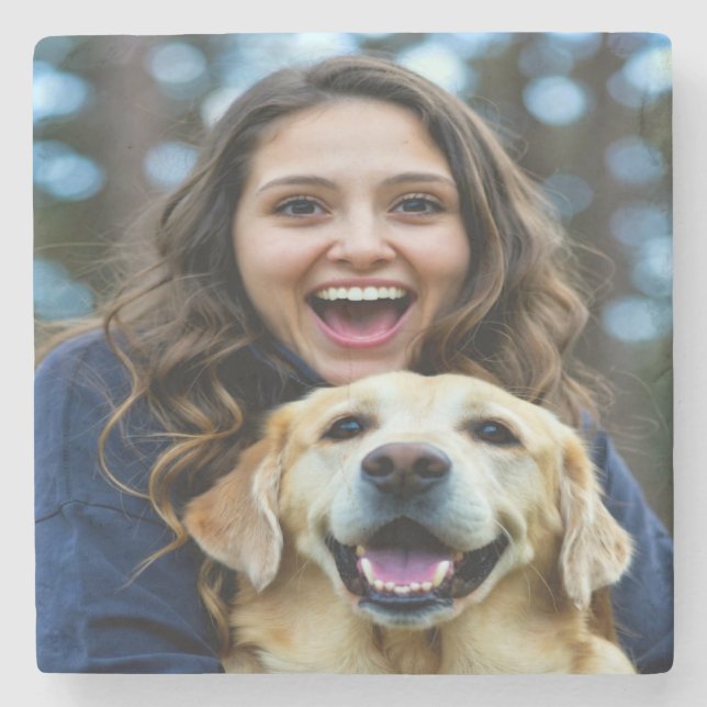 Posavasos De Piedra Add Labrador Retriever Photo Personalize (Anverso)
