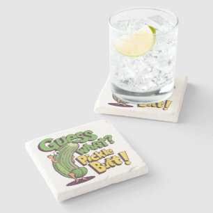 Posavasos De Piedra ¡Adivina qué_ Trasero de Pepino! Pepino Divertido