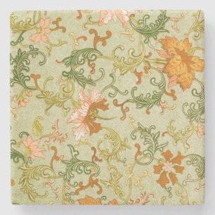 Posavasos De Piedra Adorno Chino Antiguo Jones Flores