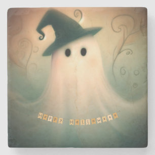 Posavasos De Piedra Adorno de Halloween/Fantasma/Otoño/Caprichoso