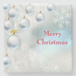 Posavasos De Piedra adornos de navidad y copos de nieve