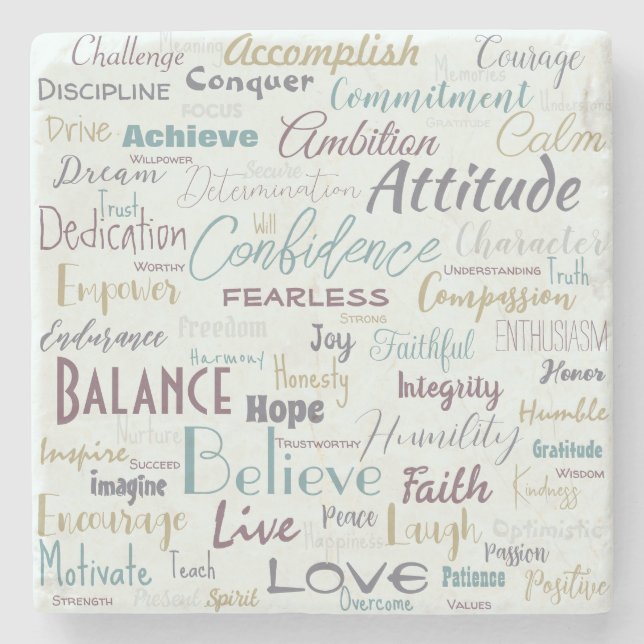 Posavasos De Piedra Affirmations    (Anverso)