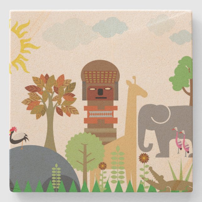 Posavasos De Piedra África (Anverso)