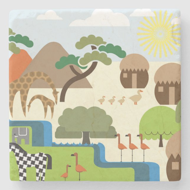 Posavasos De Piedra África (Anverso)