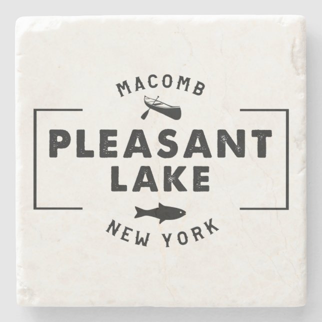 Posavasos De Piedra Agradables montañas de lagos en piedra (Anverso)