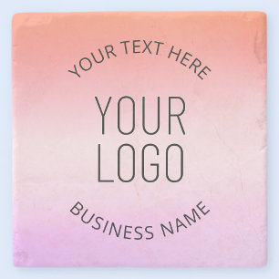 Posavasos De Piedra Agrega tu logotipo Colores gradientes de puesta