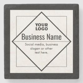 Posavasos De Piedra Agregar su logotipo plantilla personalizable