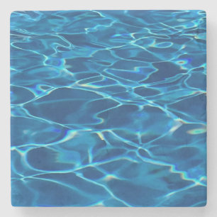 Posavasos De Piedra Agua de la piscina azul oscura