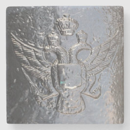 Posavasos De Piedra Águila de dos cabezas en cañón