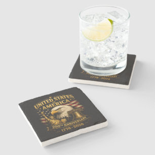 Posavasos De Piedra Águila del 250 aniversario de los Estados Unidos d