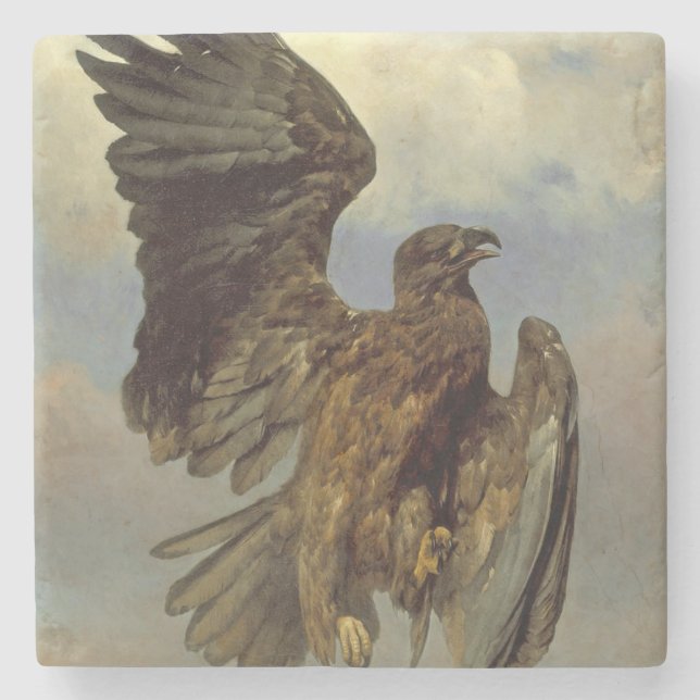 Posavasos De Piedra Águila herida (por Rosa Bonheur) (Anverso)