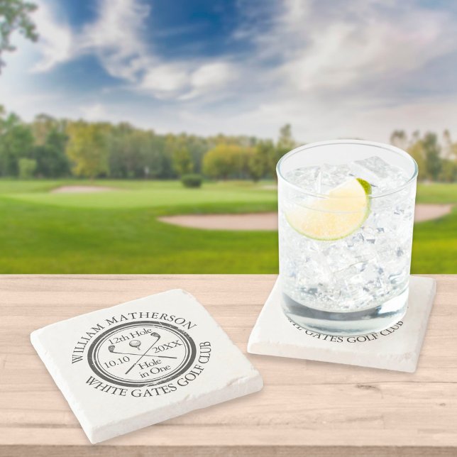 Posavasos De Piedra Agujero de golf personalizado (Subido por el creador)