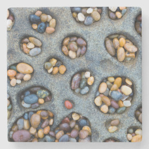 Posavasos De Piedra Agujeros llenos de guijarros, CA