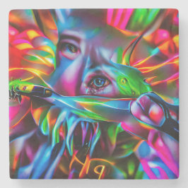 Posavasos De Piedra Aichmofobia: Vivid Surreal Art