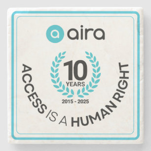 Posavasos De Piedra Aira cumpleaños/ aniversario 10º Coaster de mármol