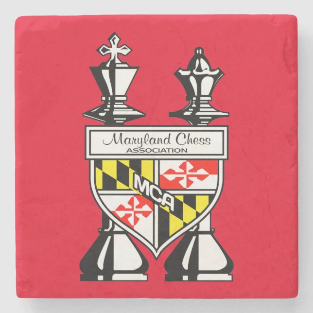 POSAVASOS DE PIEDRA AJEDREZ DE MARYLAND (Anverso)