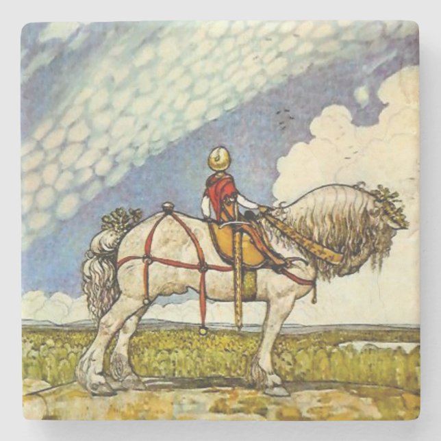 Posavasos De Piedra “Al ancho mundo” de John Bauer (Anverso)