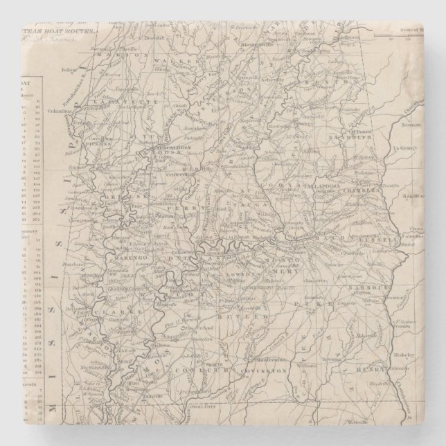 Posavasos De Piedra Alabama 6 (Anverso)