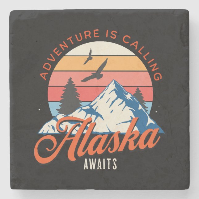 Posavasos De Piedra ¡Alaska espera! (Anverso)