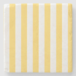 Posavasos De Piedra Albatros Amarillo y Blanco a rayas