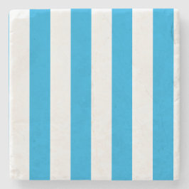 Posavasos De Piedra Albatros Azul y Blanco a rayas