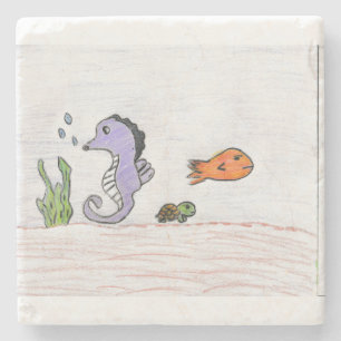 Posavasos De Piedra Alcaballito de mar púrpura