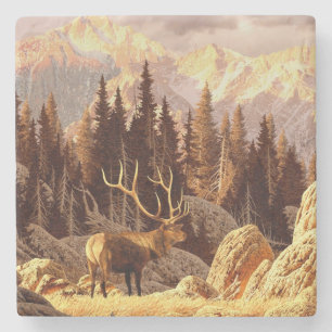 Posavasos De Piedra Alces Bull