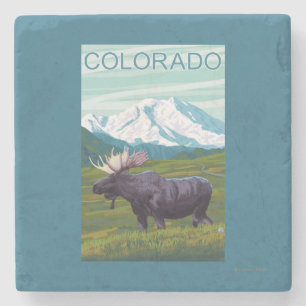 Posavasos De Piedra Alces con MountainColorado