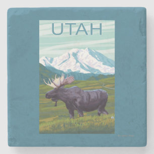 Posavasos De Piedra Alces con MountainUtah
