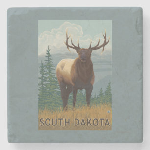 Posavasos De Piedra Alces SceneSouth Dakota