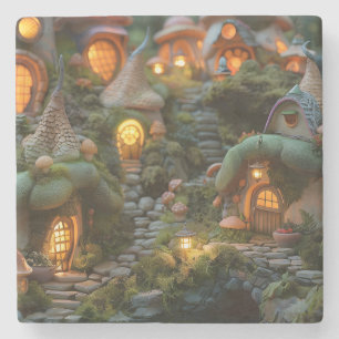 Posavasos De Piedra Aldea de Gnome