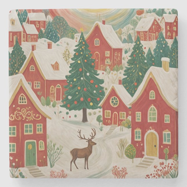 Posavasos De Piedra Aldea de los navidades (Anverso)