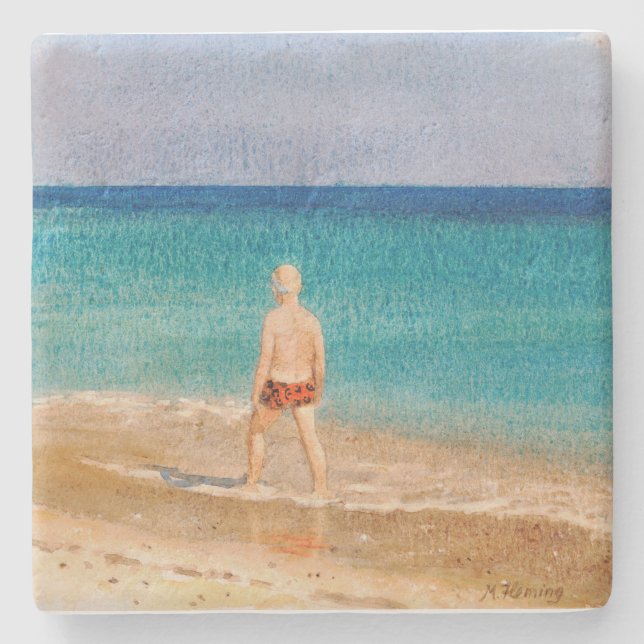 Posavasos De Piedra Alegría del retiro (Anverso)