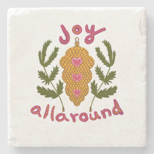 Posavasos De Piedra Alegría por la montaña rusa en torno a un cono de 