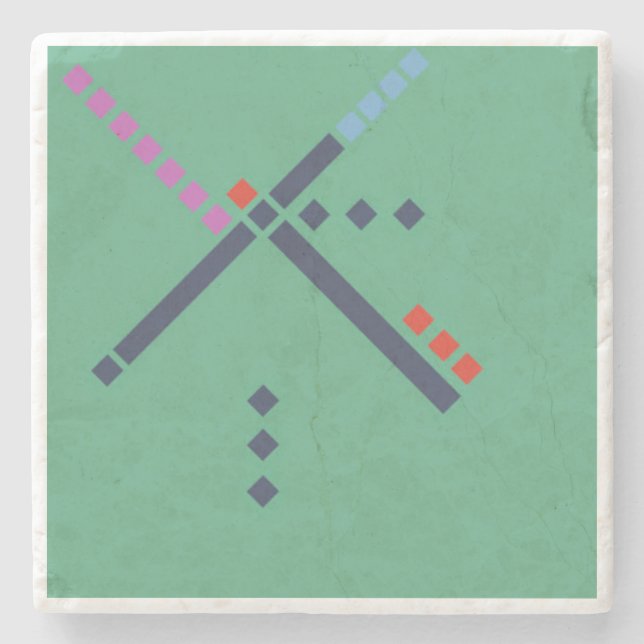 Posavasos De Piedra Alfombra del aeropuerto PDX (Anverso)