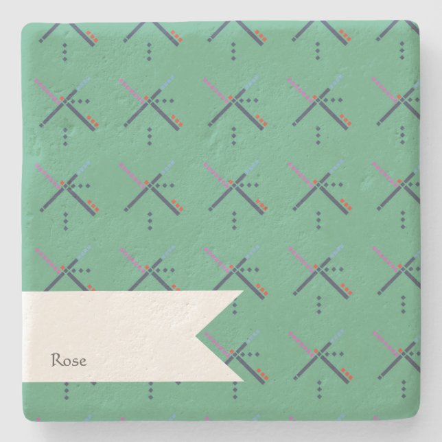 Posavasos De Piedra Alfombra del aeropuerto PDX| Una alfombra valiosa (Anverso)