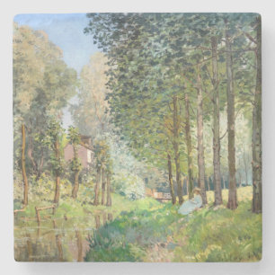 Posavasos De Piedra Alfred Sisley - Descanso a lo largo del arroyo