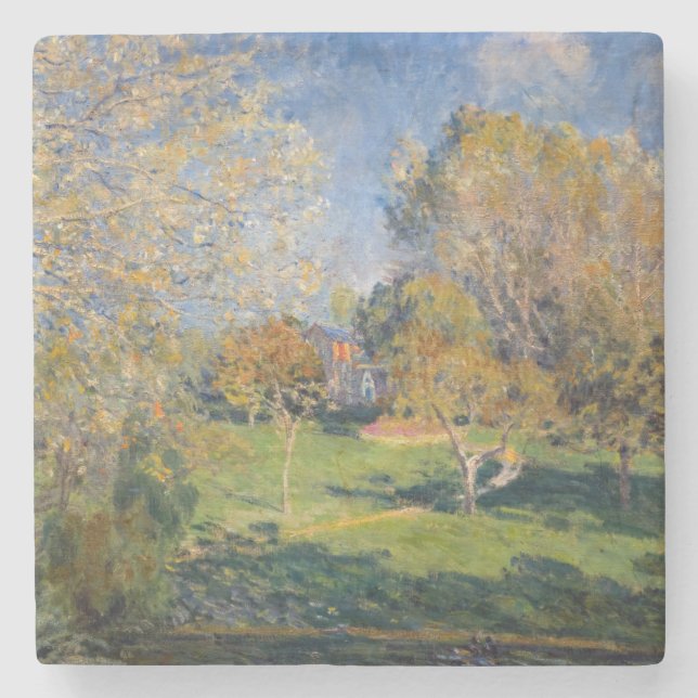 Posavasos De Piedra Alfred Sisley - El jardín de Hoschede, Montgeron (Anverso)
