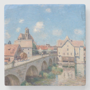 Posavasos De Piedra Alfred Sisley - El Puente de Moret