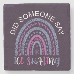 Posavasos De Piedra Alguien dijo patinaje sobre hielo