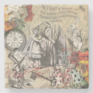 Posavasos De Piedra Alicia en el arte clásico de la cortina de las mar