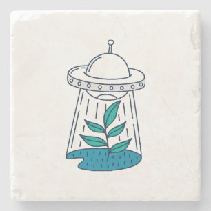 Posavasos De Piedra Aliens UFO