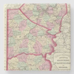 Posavasos De Piedra Allegheny, Washington, condados de Greene