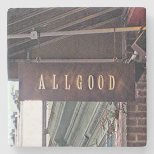 Posavasos De Piedra Allgood Lounge, Atenas, Georgia Marble Coaster.UGA
